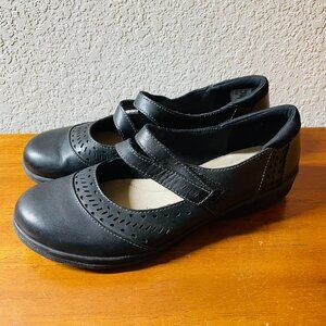 Clarks Cheyn Lola Womens Black Round Toe Leather Mary Jane Flat Shoes Size 8.5M